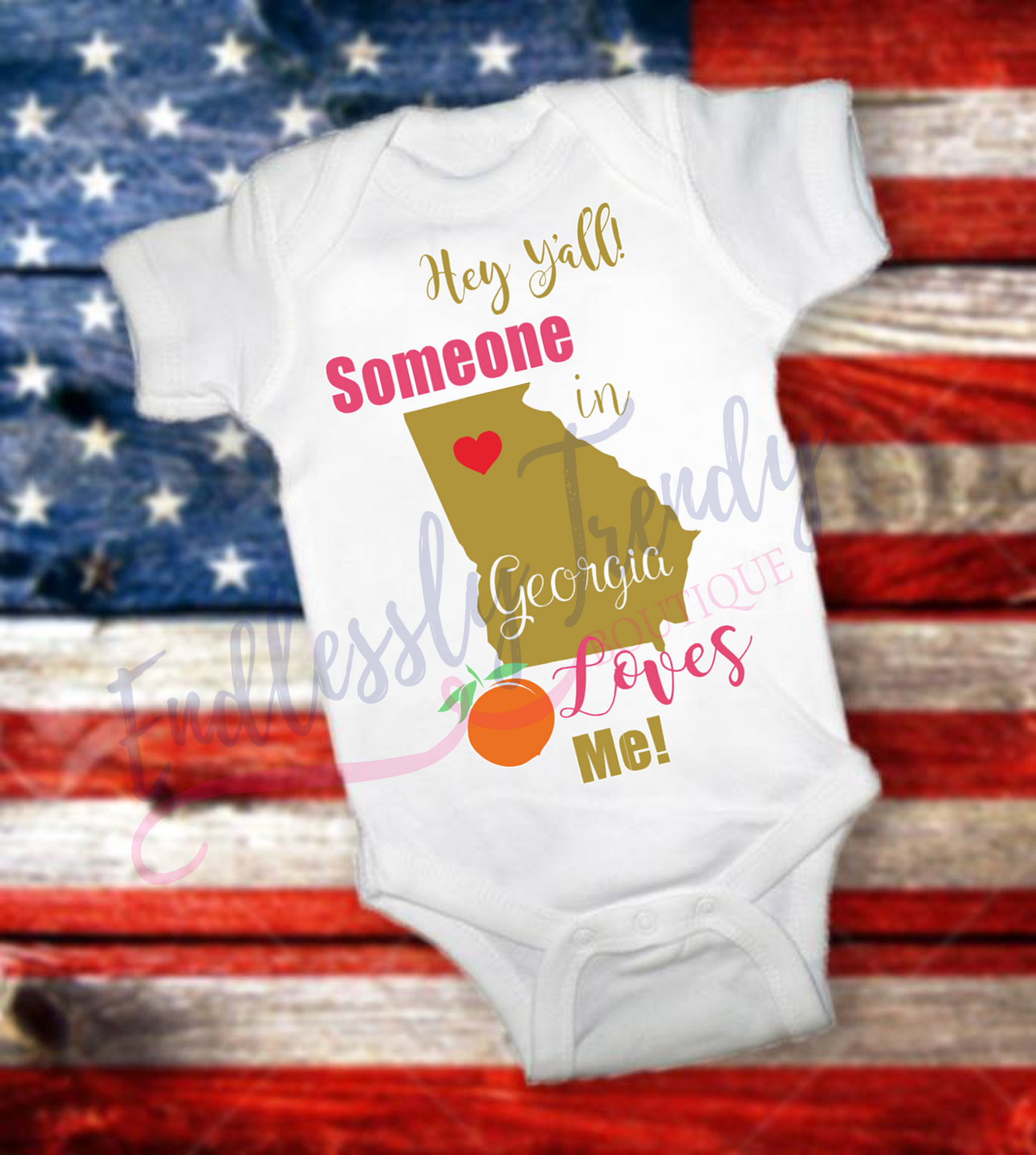 Someone in Georgia, Texas {or Insert State Here} Loves me Onesie® or Tee - Endlessly Trendy Boutique