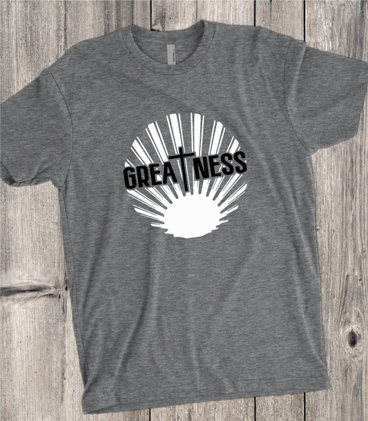 Greatness Cross Jesus Christian Tee - - Endlessly Trendy Boutique