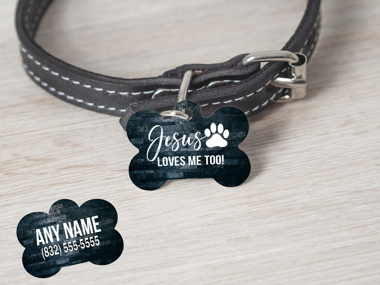 2 Sided Jesus Loves Me Too - Jesus Themed Christian Religious Dog Tag - - Endlessly Trendy Boutique