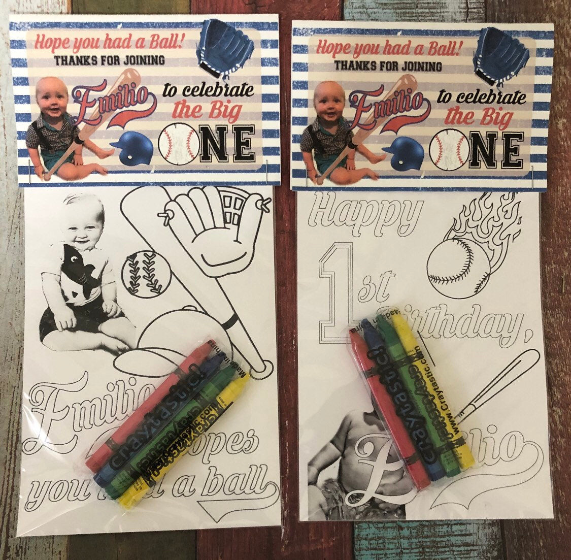 Baseball - or Any Theme YOUR child - Personalized Birthday Party Favors Set of 10 - - Endlessly Trendy Boutique